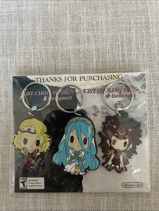 Nintendo Accessories - Nintendo Fire Emblem Chibi Keychain Set - Blue, Blonde & Brown